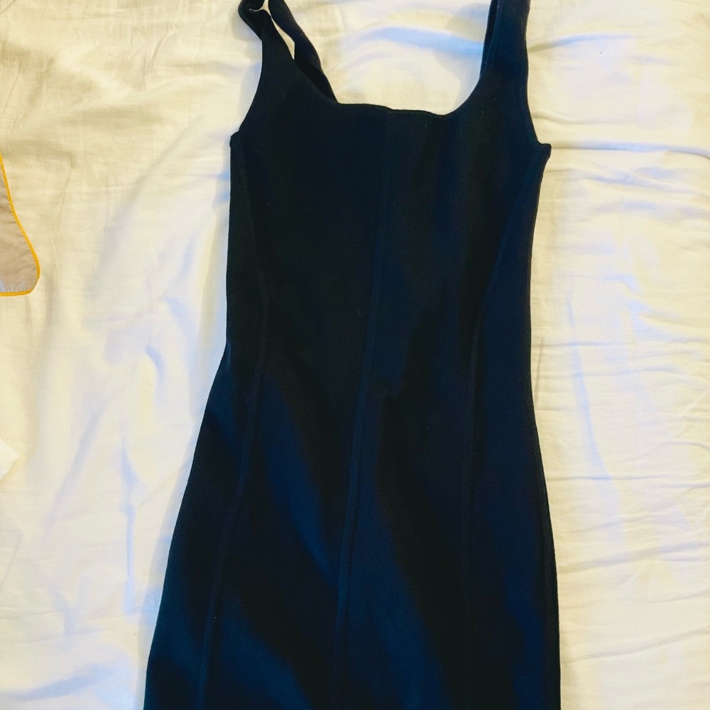 Aritzia black knit mini dress